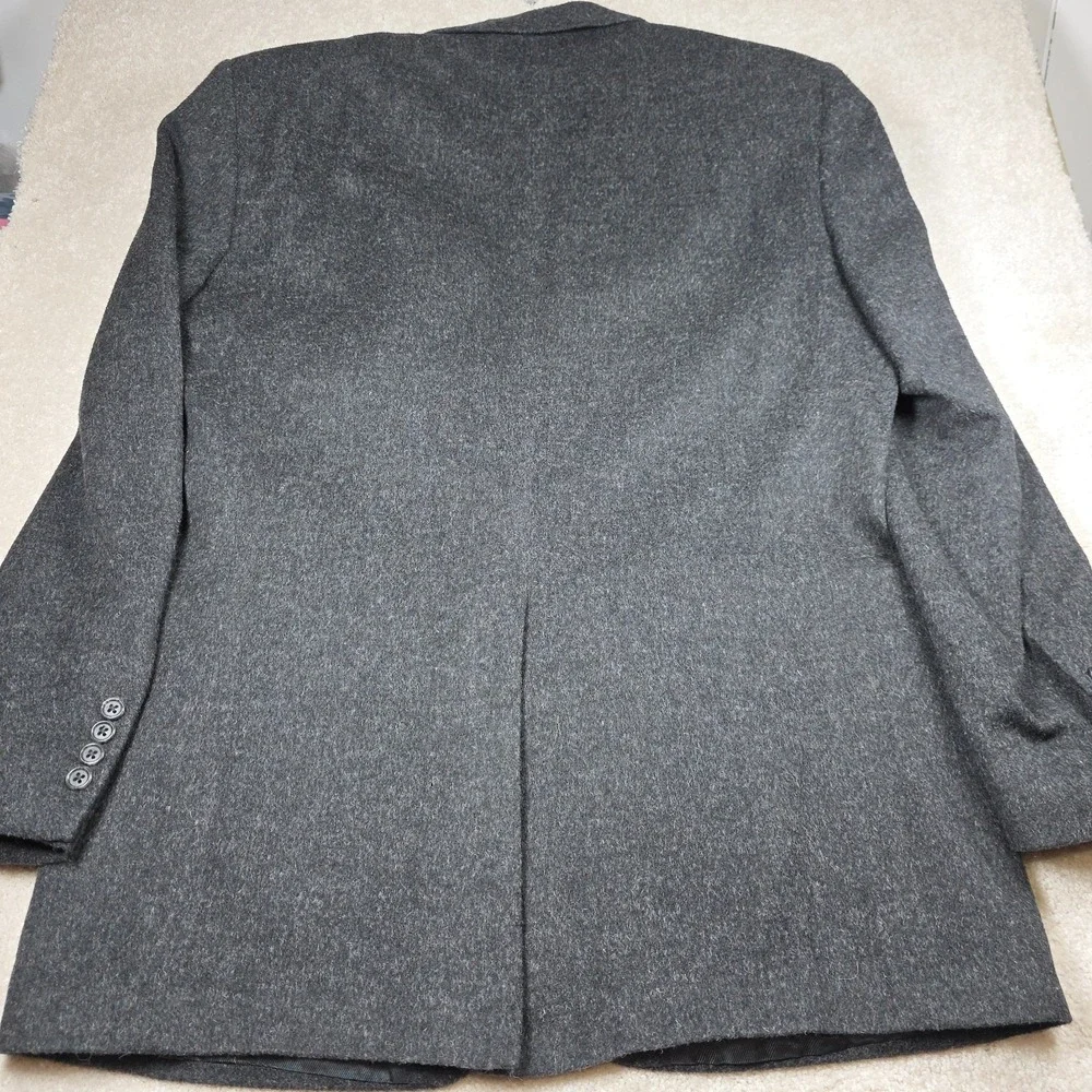 S&K Famous Brands Tailors Row Luxe Blazer Mens 42R Gray Pure Camel Hair 2-Button